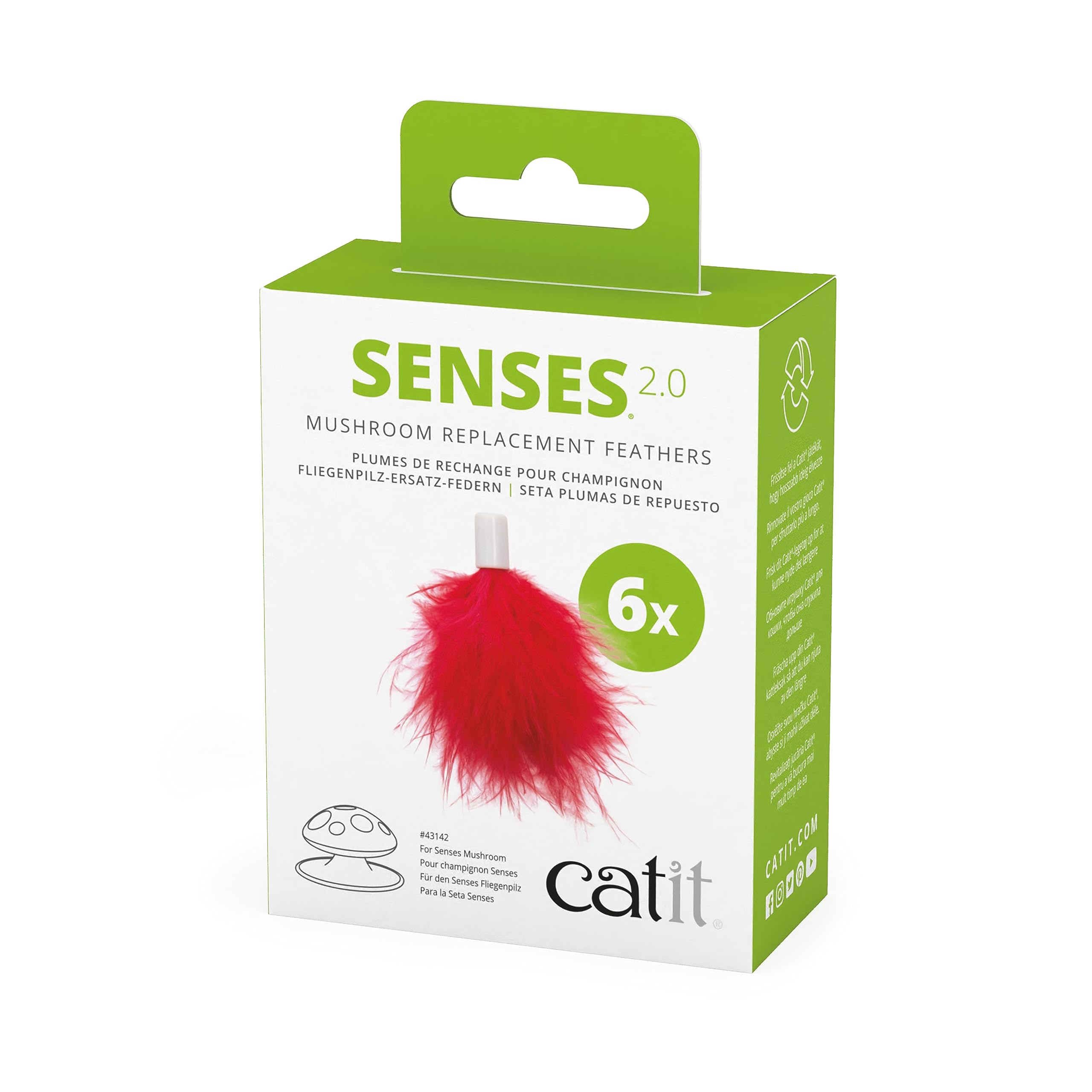Plumas De Repuesto Catit Senses 2.0 Mushroom, Paquete De 6 - Venta Internacional.