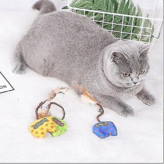 Foto 4 | Cat Toy Huoguo, Lona, Hierba Gatera, Resistente Al Desgaste, Color Azul - Venta Internacional.