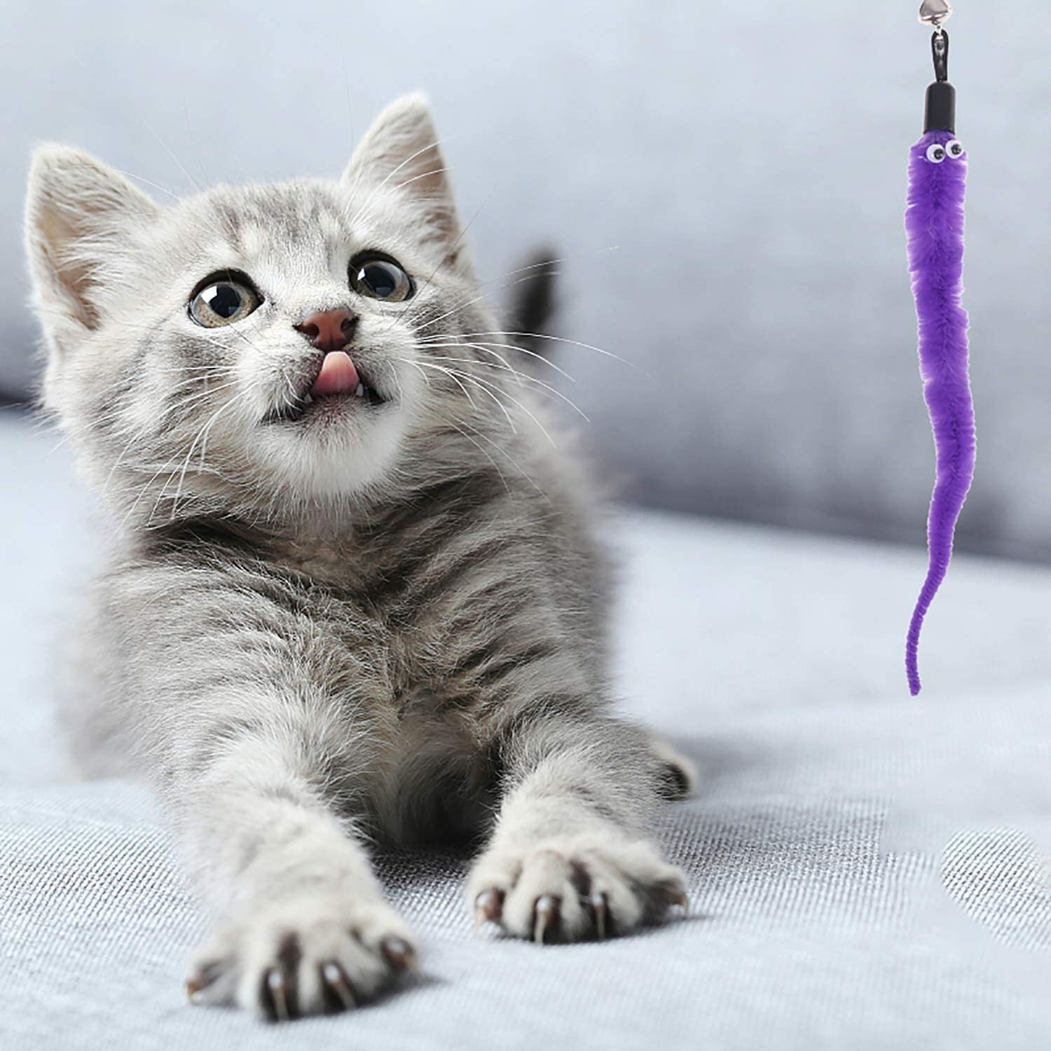 Recambio De Juguetes Cat Worm Toys, 24 Unidades, 6 Colores, Para Mascotas - Venta Internacional.