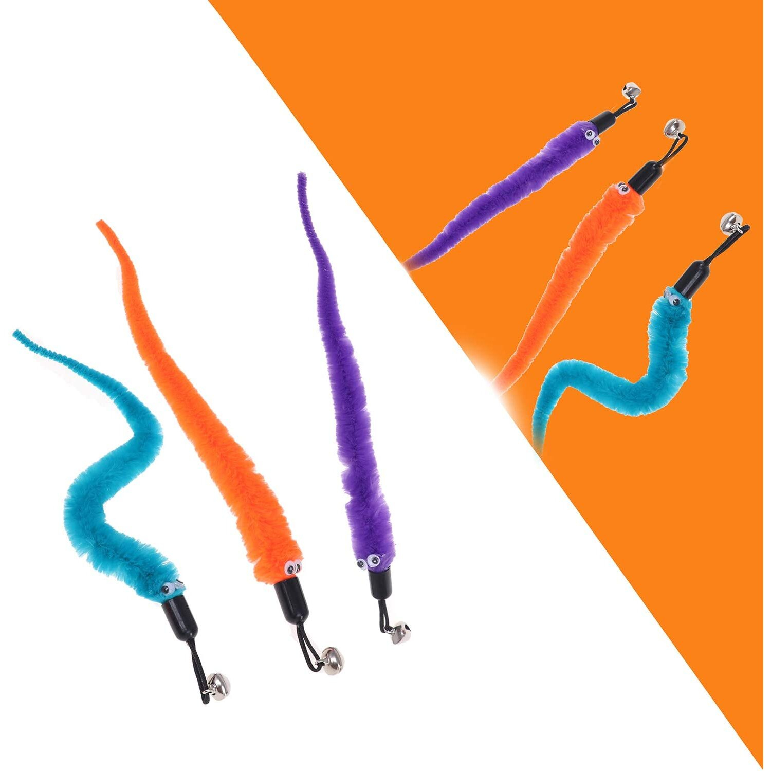 Foto 5 pulgar | Recambio De Juguetes Cat Worm Toys, 24 Unidades, 6 Colores, Para Mascotas - Venta Internacional.