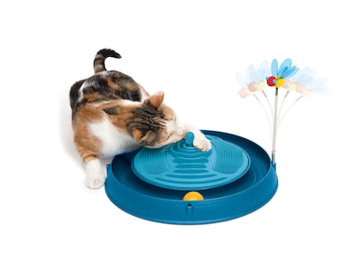 Foto 2 | Pelota De Circuito Cat Toy Catit Play Con Bloc De Notas Y Hierba Gatera, Color Azul - Venta Internacional.