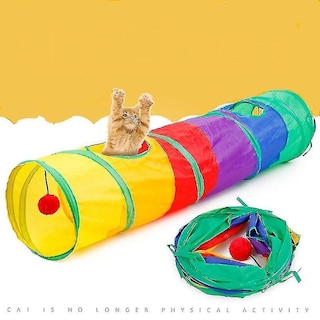Foto 1 | Jaula Plegable Para Pájaros Cat Tunnel Con Bolas Colgantes, 115 X 25 Cm - Venta Internacional.