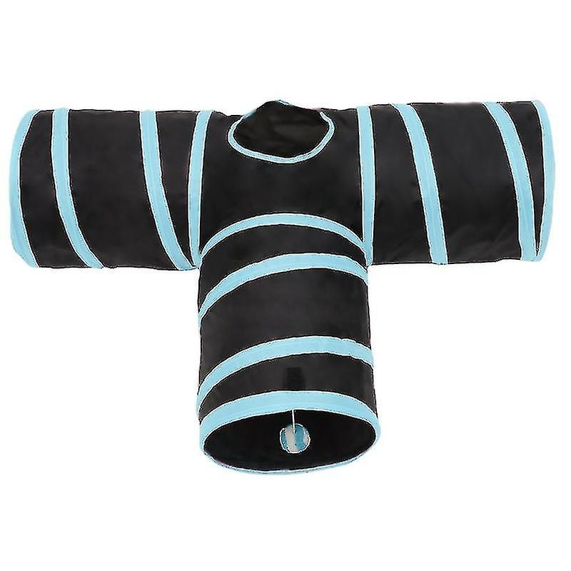 Foto 4 pulgar | Jaula Para Pájaros, Bañera Para Pájaros, Plegable, 3 Salidas, Túnel Para Gatos, Azul - Venta Internacional.