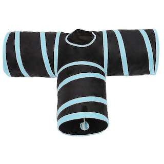Foto 3 | Jaula Para Pájaros, Bañera Para Pájaros, Plegable, 3 Salidas, Túnel Para Gatos, Azul - Venta Internacional.