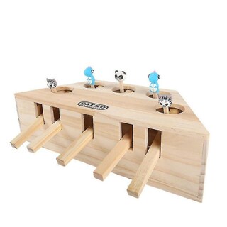 Foto 3 | Juguete Para Gatos Huoguo, Juguete De Caza De Gatos, Persiguiendo Ratones, Laberinto De Madera Con 3 - Venta Internac