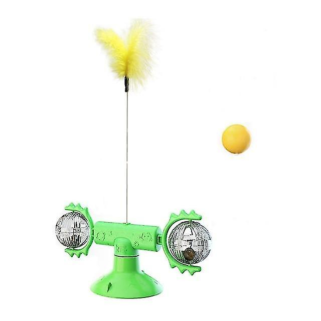 Molino De Viento Giratorio Cat Toy Con Hierba Gatera Para Mascotas, Color Verde - Venta Internacional.