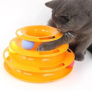 Foto 3 | Cat Toy Tower Tracks Disc Kitten De Tres Niveles, Verde Huoguo - Venta Internacional.