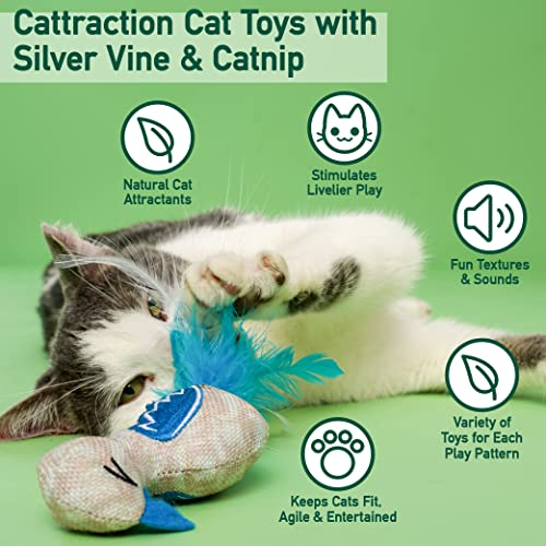 Foto 6 pulgar | Paquete Variado De Juguetes Para Gatos Hartz Cattraction Con Silver Vine Y Catn - Venta Internacional.