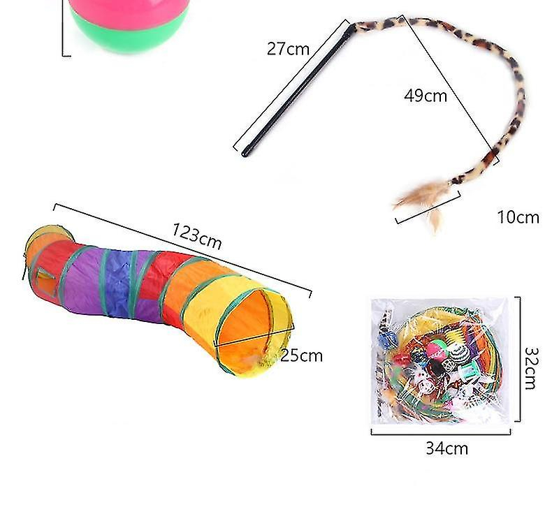 Foto 6 pulgar | Kit De Juguetes Para Gatos Huoguo, 20 Piezas, Túneles Plegables Interactivos - Venta Internacional.