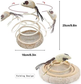Foto 5 | Gatito Divertido De Peluche Interactivo, Plegable Y Giratorio Para Gatos - Venta Internacional.
