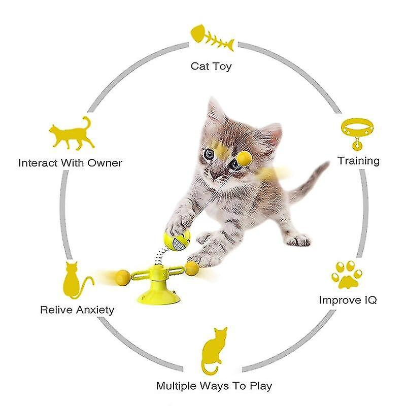 Foto 4 pulgar | Juguete Para Gatos Huoguo Interesante Eléctrico Automático Con Bola De Plumas - Venta Internacional.