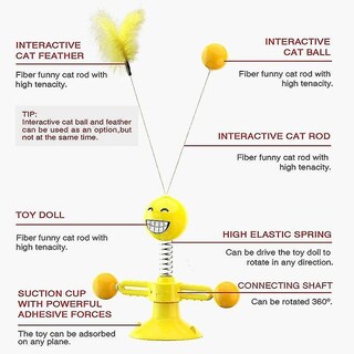 Foto 5 | Juguete Para Gatos Huoguo Interesante Eléctrico Automático Con Bola De Plumas - Venta Internacional.
