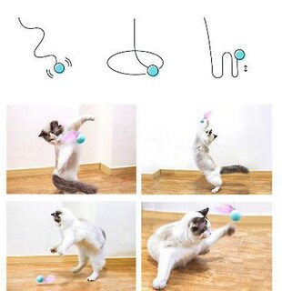 Foto 5 | Palillo De Plumas Eléctrico Cat Toy Con Hierba Gatera Para Gatos - Venta Internacional.
