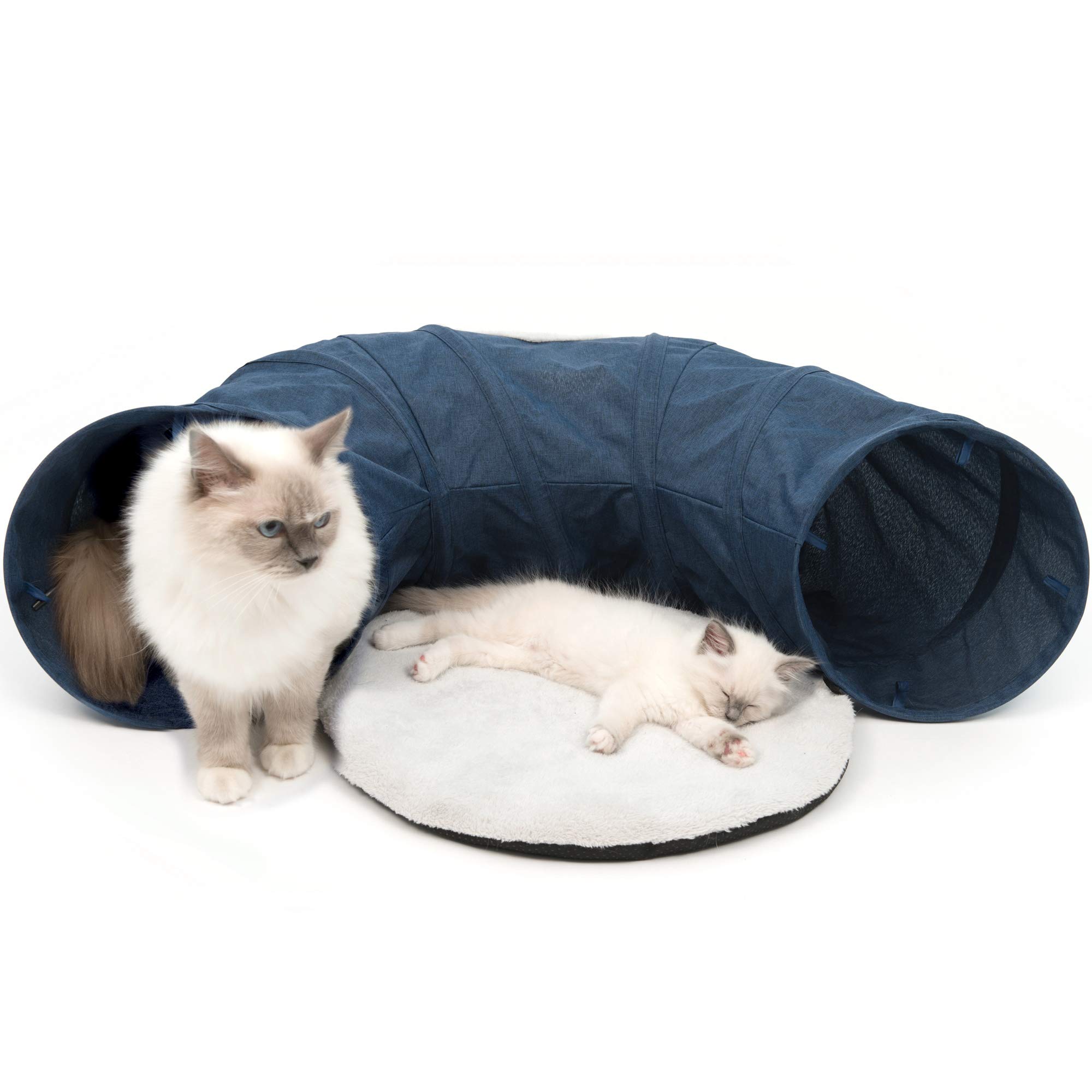 Juguete De Tela Azul Cat Tunnel Catit Vesper Con Pelota De Felpa - Venta Internacional.