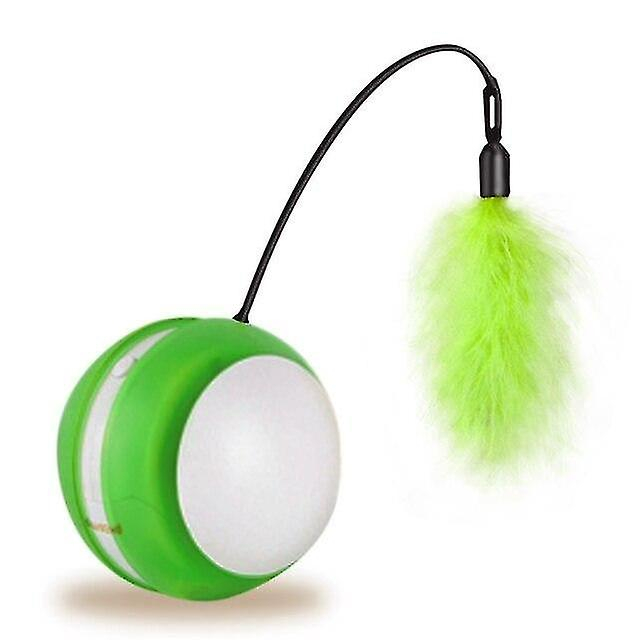 Pelota Interactiva Cat Toy Con Plumas Y Luz Led Para Gatos - Venta Internacional.