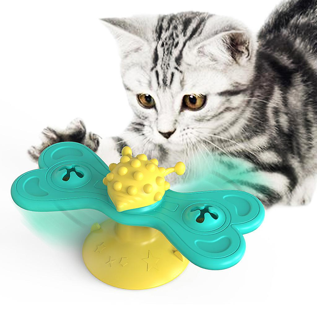 Foto 3 pulgar | Cepillo Giratorio Huoguo De Windmill Cat Toy Para Rascar - Venta Internacional.