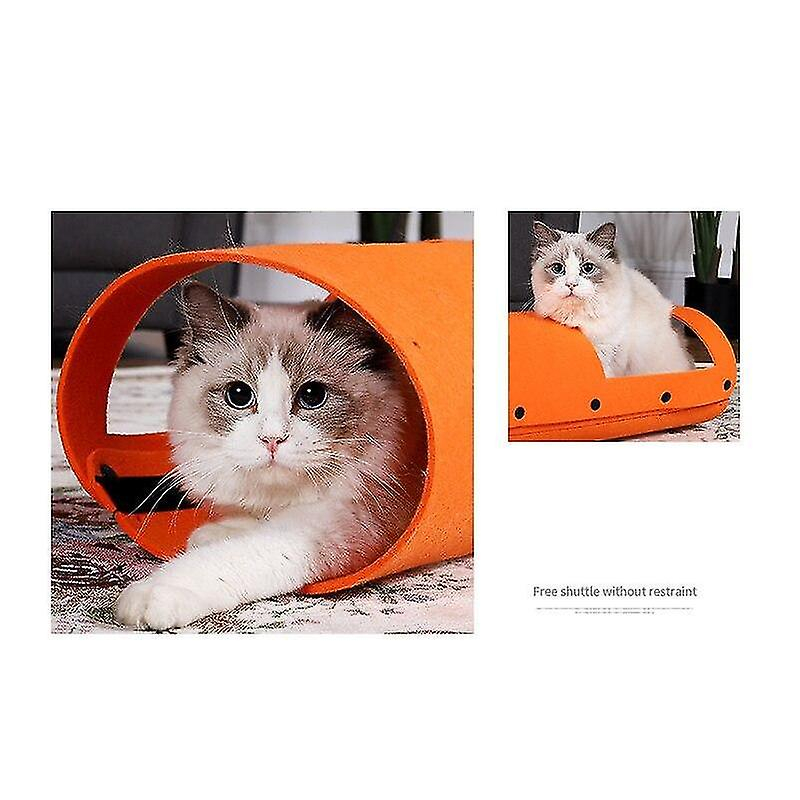 Foto 5 pulgar | Paño De Fieltro Plegable Cat Tunnel Huoguo Diy De 70 X 52 Cm, Color Verde - Venta Internacional.