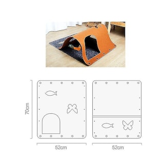 Foto 5 | Paño De Fieltro Plegable Cat Tunnel Huoguo Diy De 70 X 52 Cm, Color Verde - Venta Internacional.