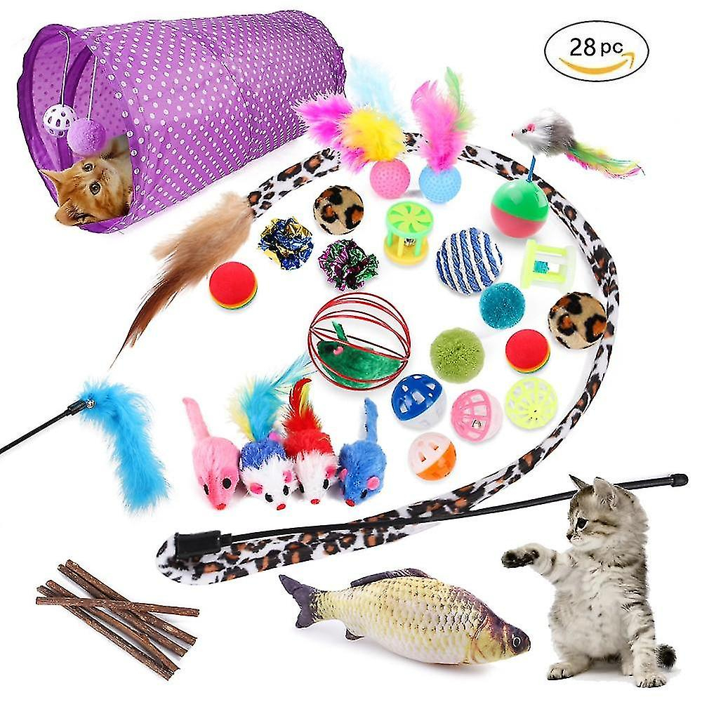 Cat Toys Huoguo, 28 Unidades, Con Forma De Túnel Interactivo, Con Forma De Pez Gatero - Venta Internacional.