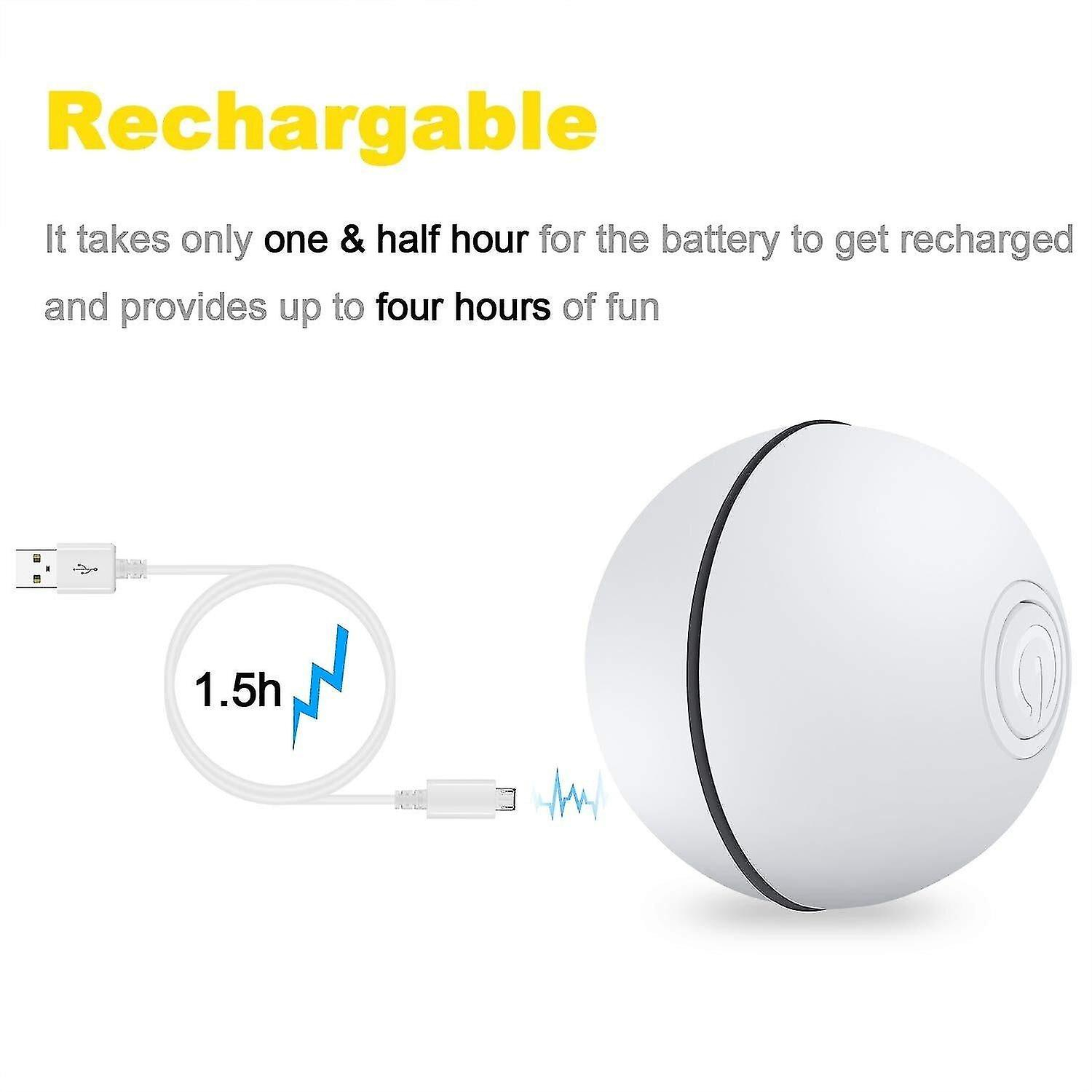 Foto 4 pulgar | Pelota Rodante Automática Inteligente Para Gatos Huoguo, Recargable Por Usb - Venta Internacional.