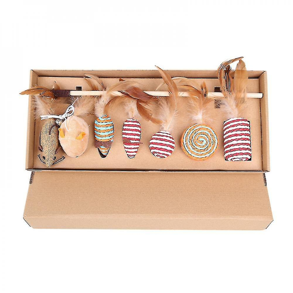Juego De Juguetes Para Gatos, 7 Piezas, Barra De Madera Con Forma De Campana Para Gatos - Venta Internacional.
