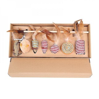 Foto 1 | Juego De Juguetes Para Gatos, 7 Piezas, Barra De Madera Con Forma De Campana Para Gatos - Venta Internacional.