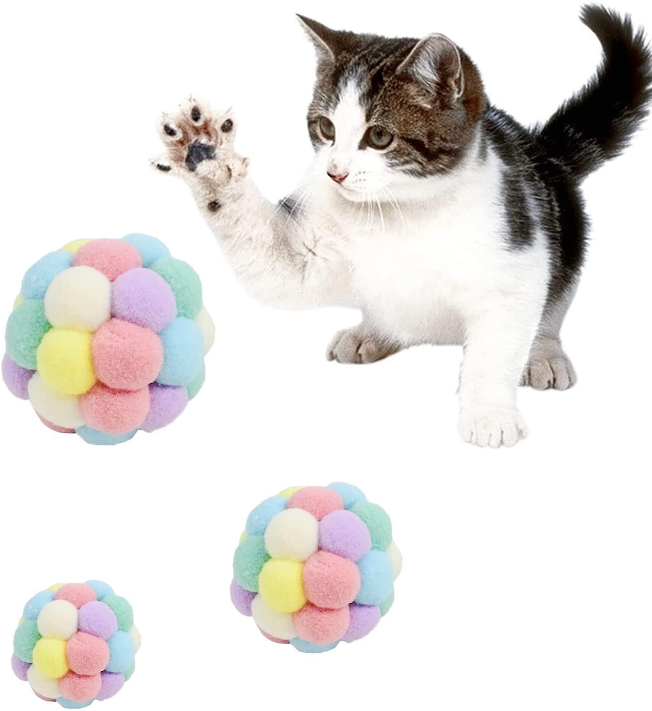 Foto 4 pulgar | Pelota Para Gatos Huoguo, Hilo De Lana Colorido Hecho A Mano Con Campana - Venta Internacional.