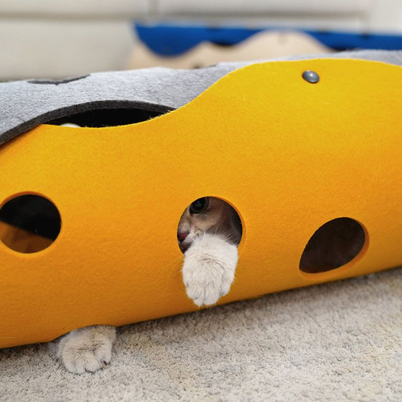 Túnel De Juego Para Gatos Sanlin Beans Plegable Con Orificios De Seguimiento - Venta Internacional.