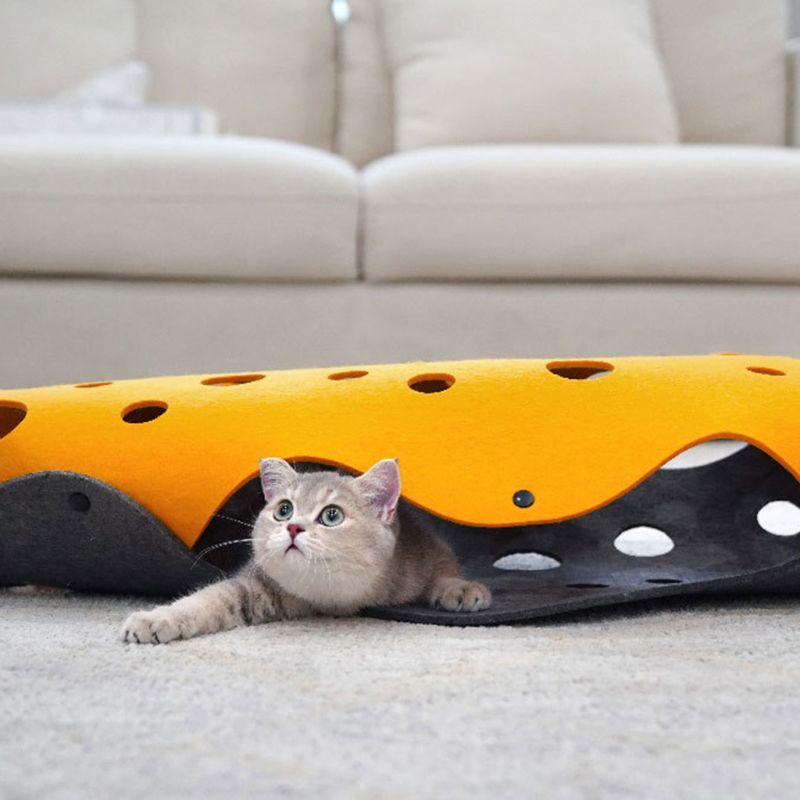 Foto 3 pulgar | Túnel De Juego Para Gatos Sanlin Beans Plegable Con Orificios De Seguimiento - Venta Internacional.
