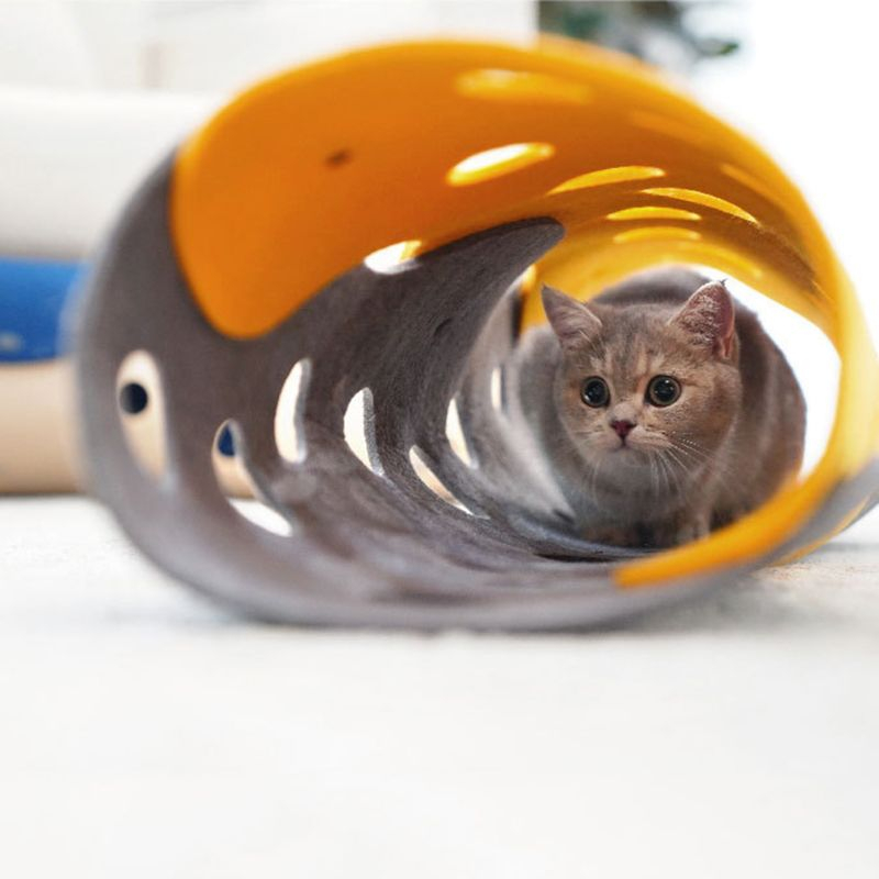 Foto 5 pulgar | Túnel De Juego Para Gatos Sanlin Beans Plegable Con Orificios De Seguimiento - Venta Internacional.