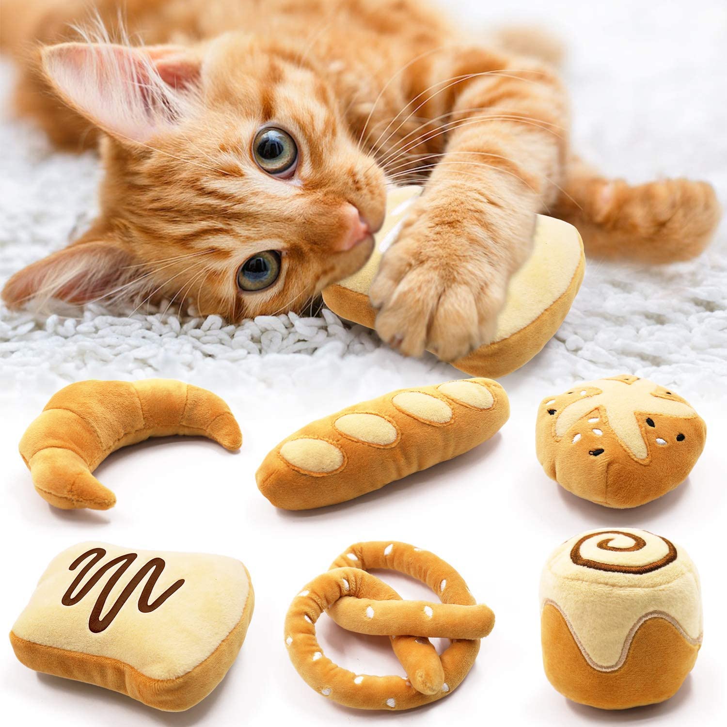 Foto 1 | Juguetes Para Gatos Ciyvolyeen Bread Catnip Para Gatos De Interior - Venta Internacional.