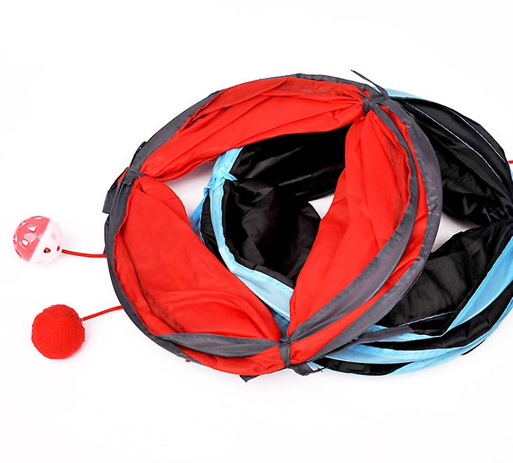Foto 5 pulgar | Túnel Plegable Para Gatos De Dos Canales Con Bola De Campana - Venta Internacional.