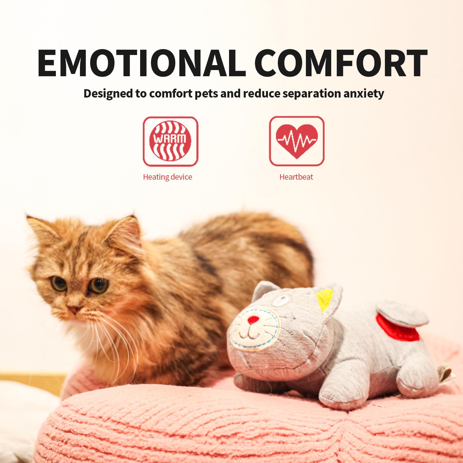 Foto 6 pulgar | Juguete Calmante Para Gatos All For Paws Afp Heartbeat De Peluche - Venta Internacional.