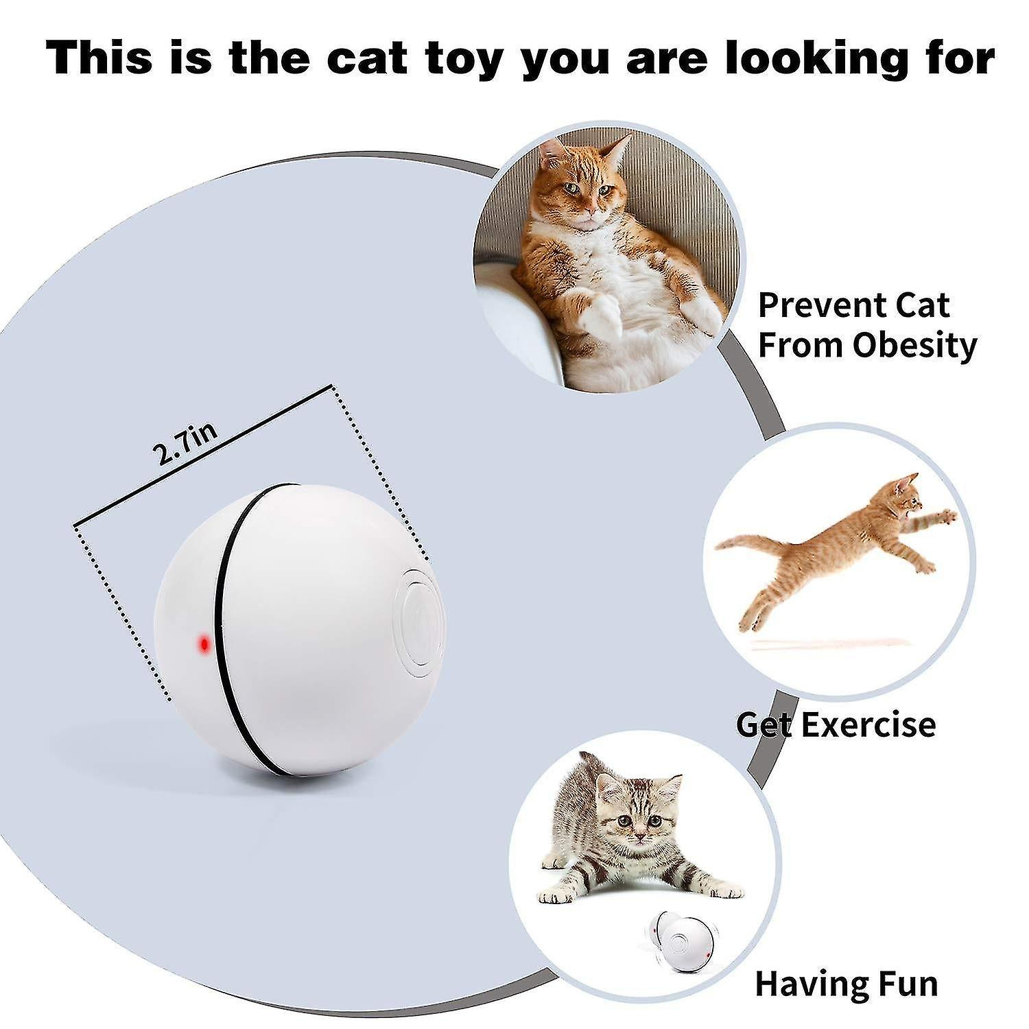 Foto 5 | Bola Rodante Automática Recargable Cat Toy Huoguo, Verde - Venta Internacional.