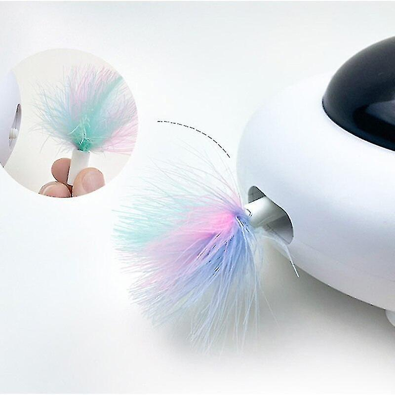 Foto 5 pulgar | Pluma Giratoria Interactiva Automática Ufo De Juguete Para Gatos Huoguo - Venta Internacional.