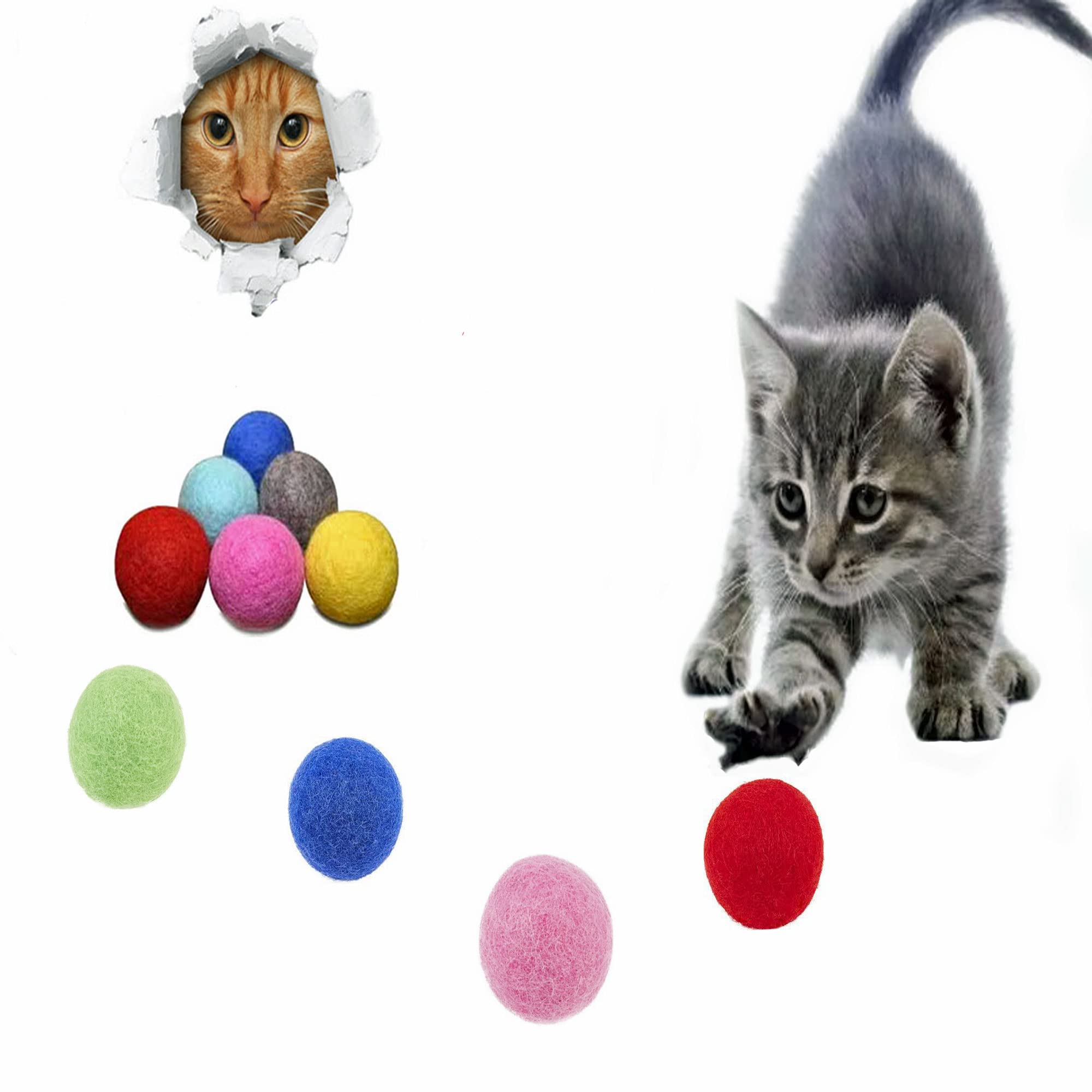 Foto 3 pulgar | Bolas De Lana Fieltrada Puurkadot Catnip De Cat Toy Con Lata De Recarga - Venta Internacional.