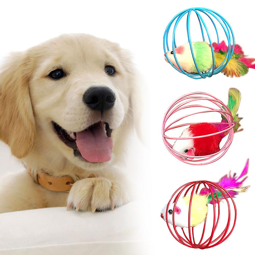 Juguete Para Gatos Huoguo, Rata Enjaulada Con Pelota Para Mascotas, Gatos Y Gatitos - Venta Internacional.