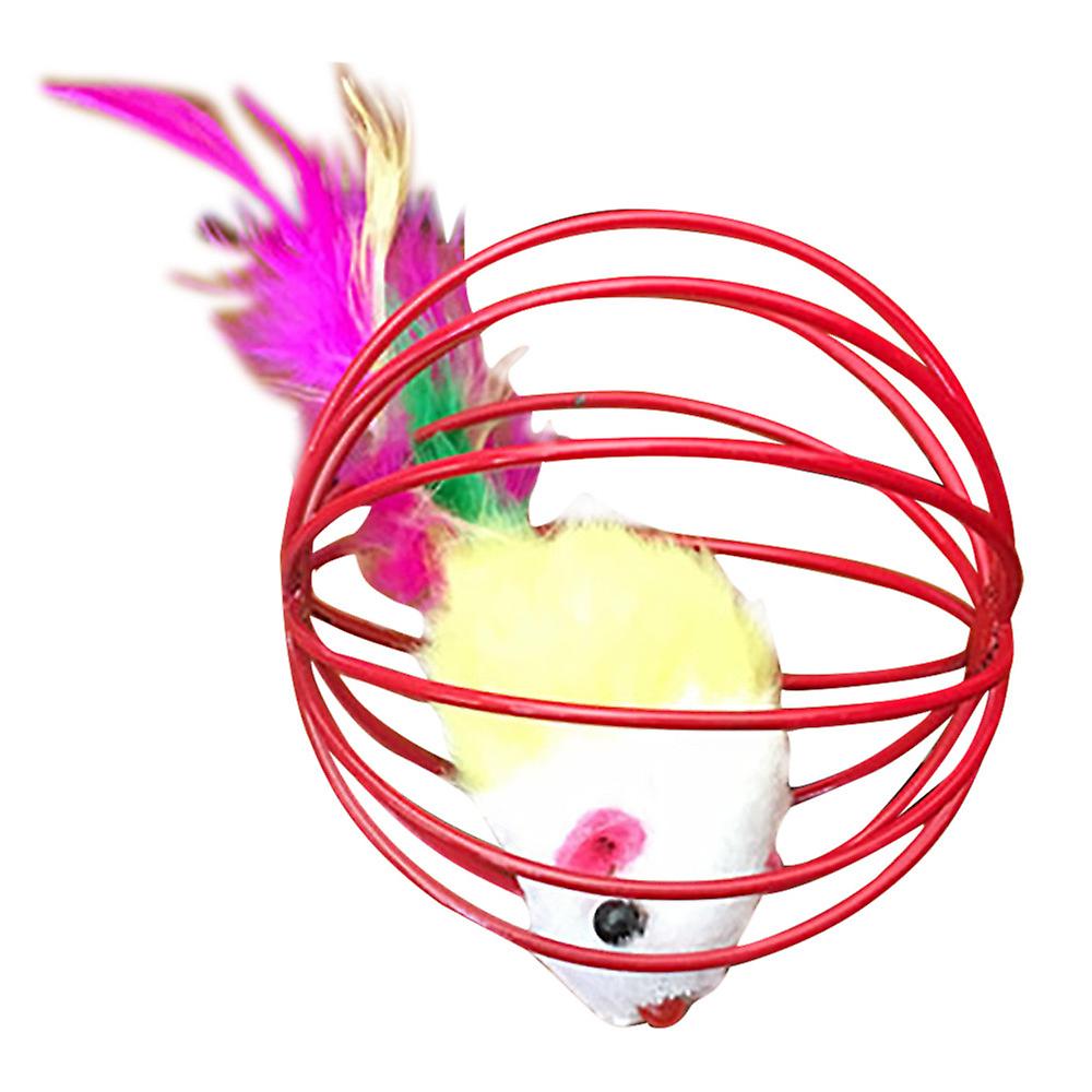 Foto 6 pulgar | Juguete Para Gatos Huoguo, Rata Enjaulada Con Pelota Para Mascotas, Gatos Y Gatitos - Venta Internacional.