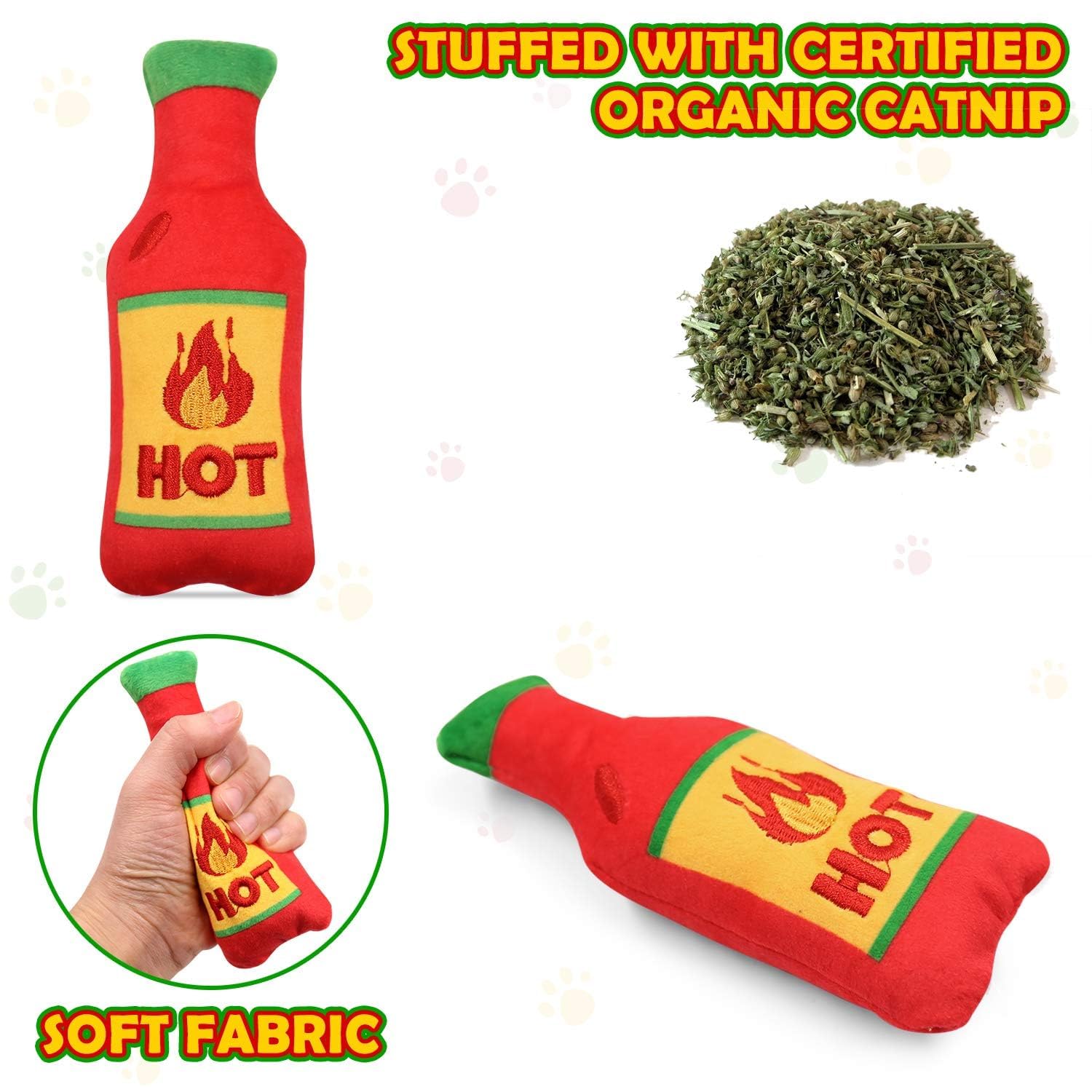 Foto 4 | Catnip Toys Ciyvolyeen Avocato Taco Chili Nacho Para Gatos, Paquete De 6 - Venta Internacional.