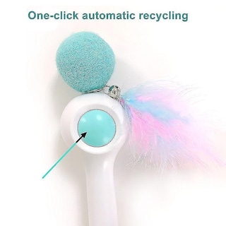 Foto 2 | Palillo De Plumas Eléctrico Cat Toy Con Hierba Gatera Y Varita Para Gatos - Venta Internacional.