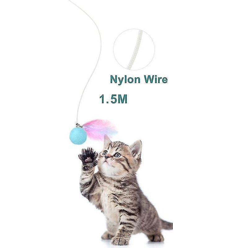 Foto 6 pulgar | Palillo De Plumas Eléctrico Cat Toy Con Hierba Gatera Y Varita Para Gatos - Venta Internacional.