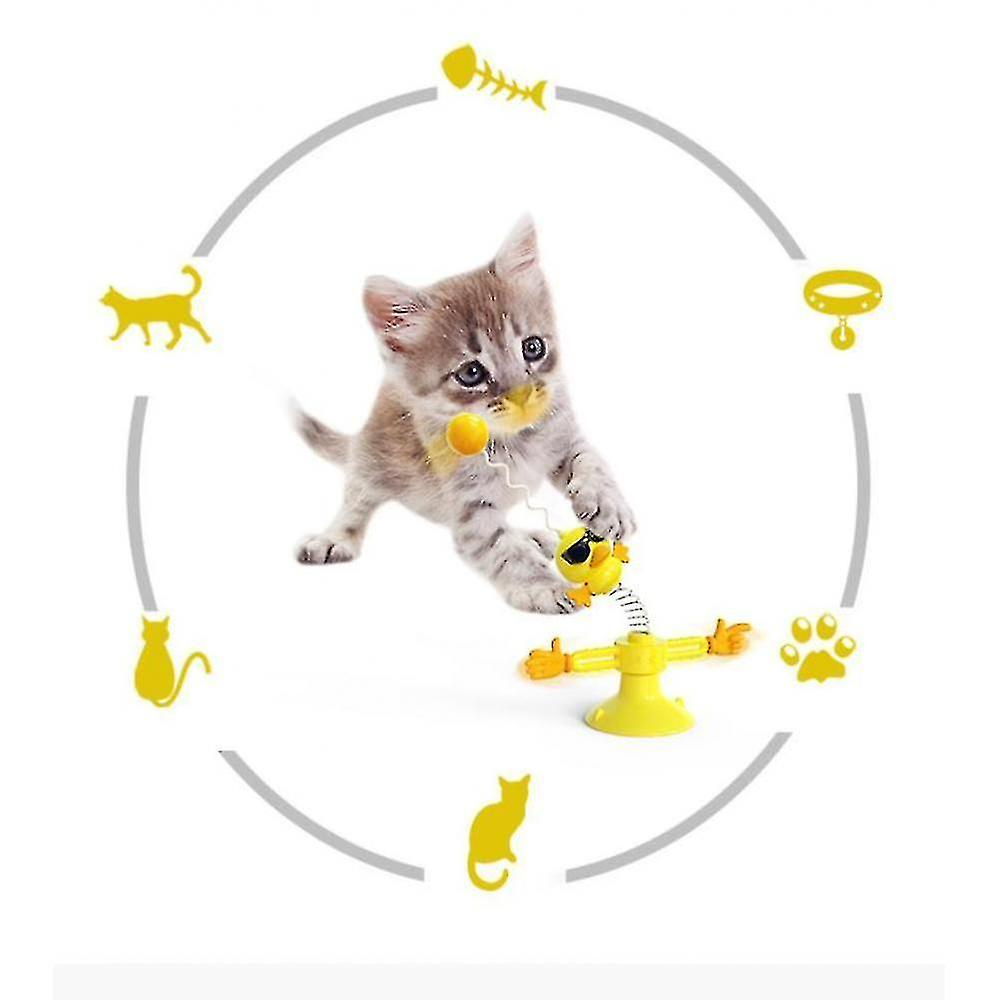 Foto 6 pulgar | Molino De Viento Para Gatos Con Tocadiscos Interactivo Amarillo Huoguo - Venta Internacional.