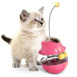 Foto 1 | Divertido Vaso 3 En 1 Con Bola Giratoria Para Gatos Huoguo, Color Rosa - Venta Internacional.