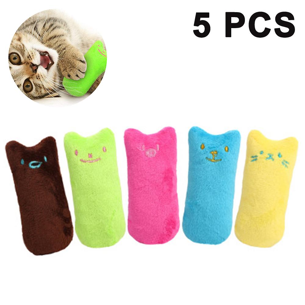 Juego Interactivo De 5 Juguetes De Peluche Con Forma De Pulgar Para Gatos - Venta Internacional.