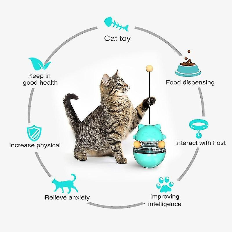 Foto 4 pulgar | Vaso Huoguo Con Forma De Órbita Circular Para Gatos, Con Fugas De Comida, Bolas De Comida - Venta Internacional.