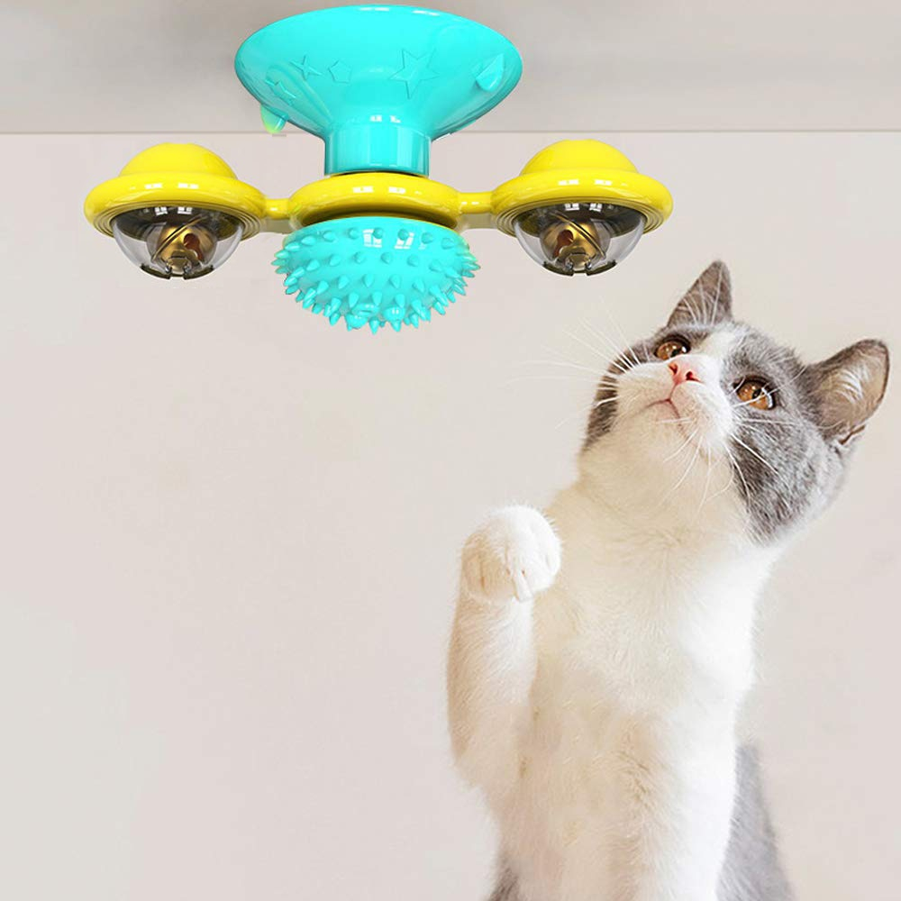Foto 5 pulgar | Molino Giratorio De Juguete Interactivo Para Mascotas, Con Forma De Molino De Viento, Para Gatos - Venta Internacional.