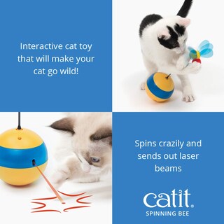 Foto 2 | Juguete Interactivo Para Gatos Catit Play Spinning Bee Con Dispensador De Golosinas - Venta Internacional.