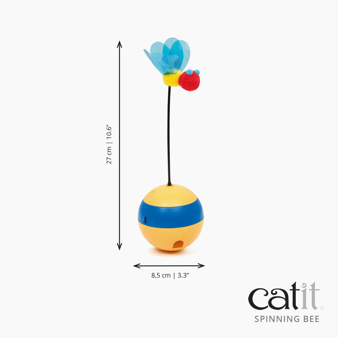 Foto 6 pulgar | Juguete Interactivo Para Gatos Catit Play Spinning Bee Con Dispensador De Golosinas - Venta Internacional.