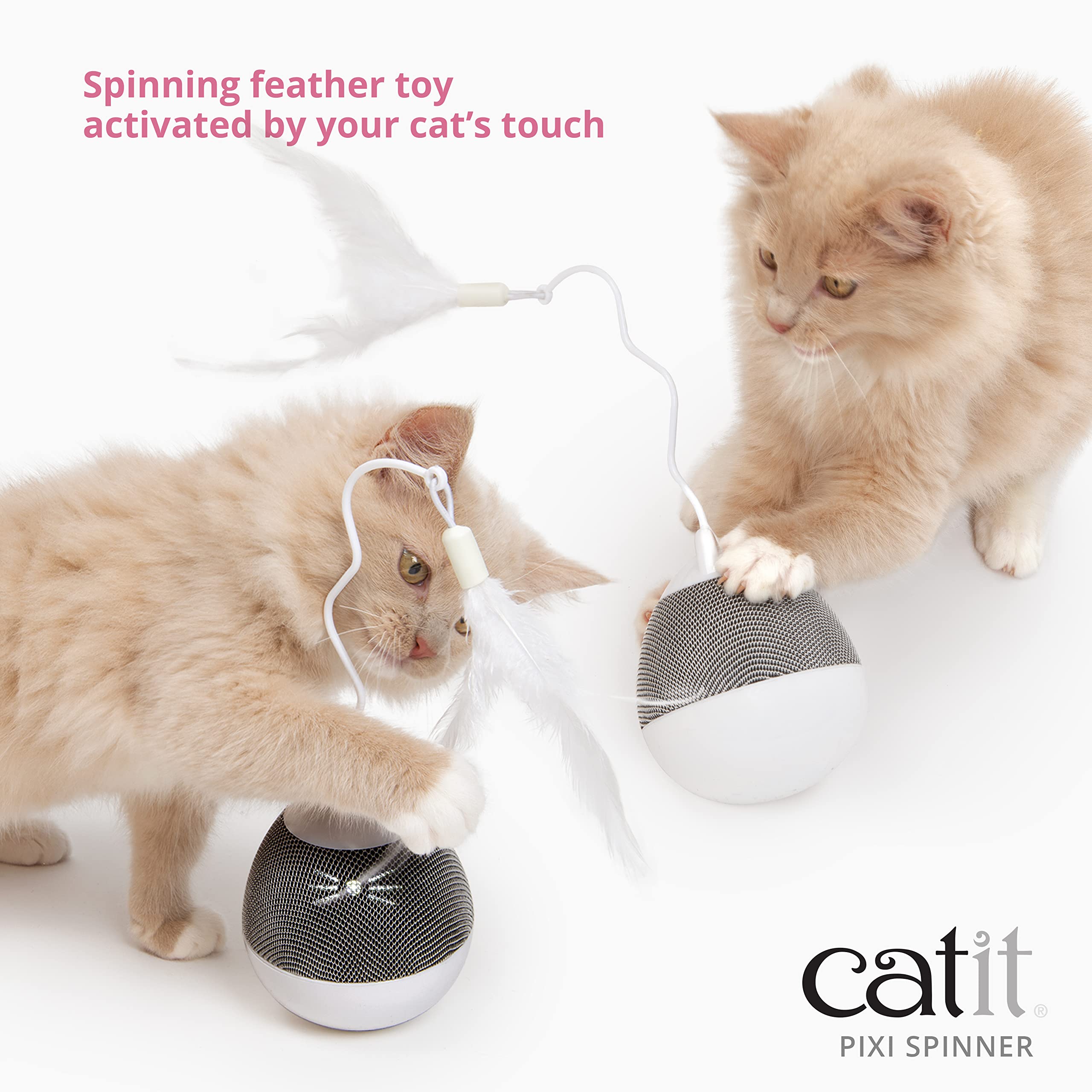 Foto 3 | Dispensador De Golosinas Para Gatos Catit Pixi Spinner, Plateado - Venta Internacional.