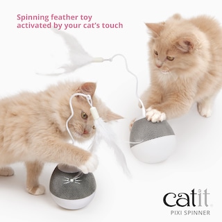 Foto 3 | Dispensador De Golosinas Para Gatos Catit Pixi Spinner, Plateado - Venta Internacional.